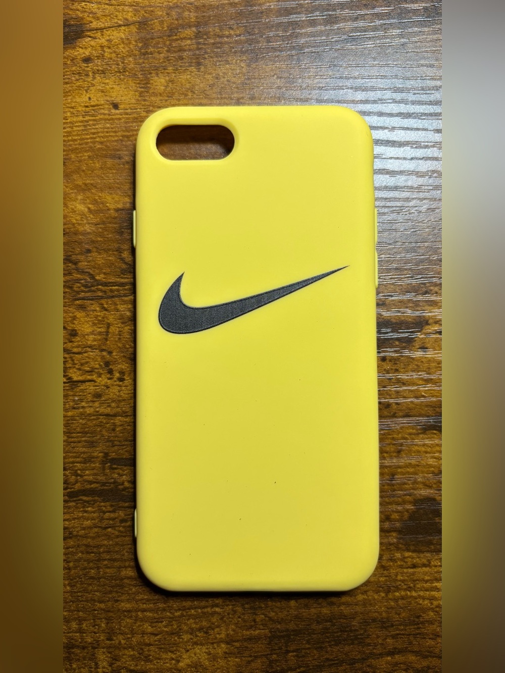 iPhone SE/7/8 Yellow Silicone Phone Case with Black Swoosh Accent⭐️⭐️⭐️